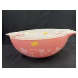 Pyrex Pink Gooseberry Mixing Bowl Nesting Set