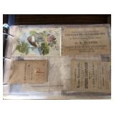 Binder of Postcards and Ephemera