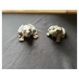 (2) Antique Cast Iron Frog Door Stops