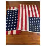 (2) 48 Star U.S. Cotton Flags