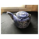 Unusual Porcelain Over Cast Iron Teapot