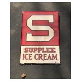 Double Sided Painted Supplee Ice Cream Sign