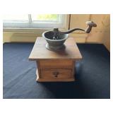 Early Dovetailed Wood Coffee Grinder