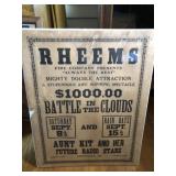 Rheems Fire Co. Theater Paper Broadside