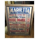 Framed Marietta Theatre (PA) Movie Poster