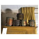 (5) Groff Bros. (Elizabethtown, PA) Lard Tins
