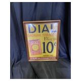 Framed Dial Smoking Tobacco Paper Sign