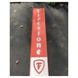 Self Framed Firestone Vertical Metal Sign