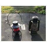 2 Antique Railroad Lanterns