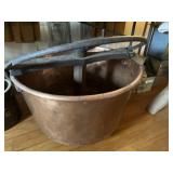 Large Antique Copper Apple Butter Kettle