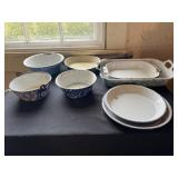 Blue and White Agateware Baking Pans & Pie Plates