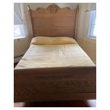 Victorian Oak Double Bed