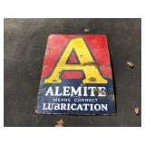 Alamite Lubrication Single Sided Porcelain Sign
