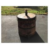 Early Wood Painted Kerosene Oil Bucket