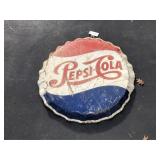 39" Embossed Pepsi-Cola Button Sign