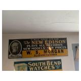 New Edison Record Player Tin Sign