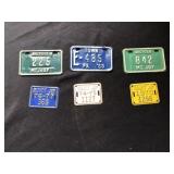 (6) Embossed Metal PA Bicycle Plates