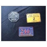 (3) Embossed Junk Hauler License Plates