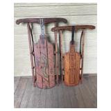 (2) Small Antique Lightning Guider Sleds