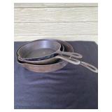 (3) Cast Iron Frying Pans