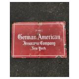 German American Insurance Co Porcelain Sign