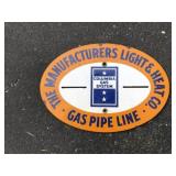 Columbia Gas System Pipeline Porcelain Sign
