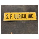 Double Sided S.F. Ulrich Inc Porcelain Sign