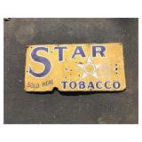 Antique Star Tobacco Porcelain Sign