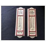 (2) Rheems, PA Metal Advertising Thermometers