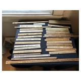 Antique Lancaster County, PA Advertising Rulers