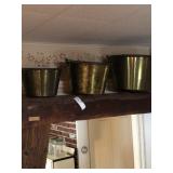 (3) Brass Candy Buckets