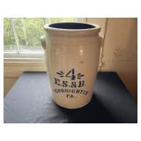 4 Gallon E. S. & B. Storage Crock