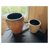 (2) Impressed F.H. Cowden (Harrisburg, PA) Crocks