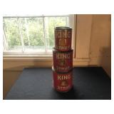 (3) Graduated  King Syrup Tins