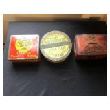 (3) Antique Tobacco Tins