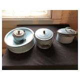 (4) Pieces of Blue and White Speckled Graniteware