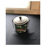 Unusual Green and White Swirl Berry Pail