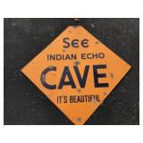 Porcelain Indian Echo Caverns Sign
