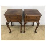 (2) Mahogany 2-drawer Nightstands