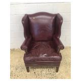 Chippendale Style Leather Upholstered Chair