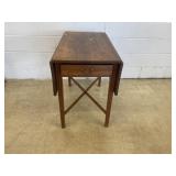 Antique 1-drawer Walnut Drop Leaf Table