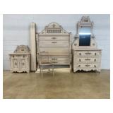 6 PC. Vtg. Painted Cottage Bedroom Suite