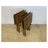 Set of Wooden Folding Hostess Tables