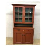 Antique 2 Part Step Back Cupboard