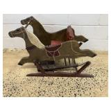 Vtg. Wooden Rocking Horse