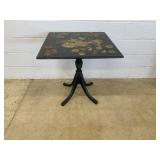 Painted Tilt Top Floral Table