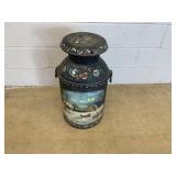 Vtg. Painted Milk Can