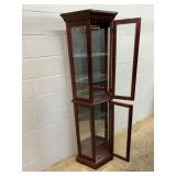 Mirrored Back, Lighted Curio Cabinet