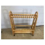 Oak Spool Quilt Rack