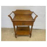 Vtg. Open Arm 1-drawer Wash Stand